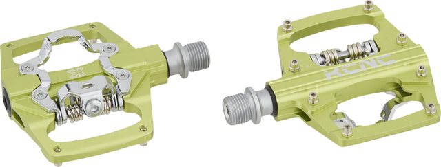 KCNC AM Trap Click / Platform Pedals - green-yellow