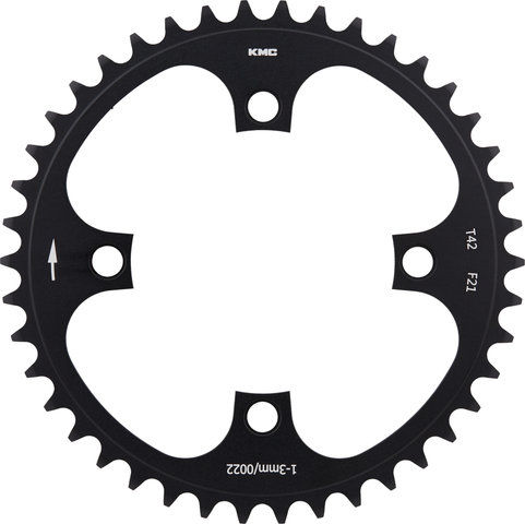 KMC Wide Chainring, 4-arm, 104 mm Bolt Circle Diameter - black/42 