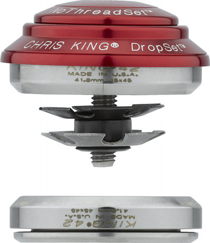 Chris King DropSet 4 IS42/28.6 - IS42/30 GripLock Headset - red/1 1/8"/IS42/28,6 - IS42/30