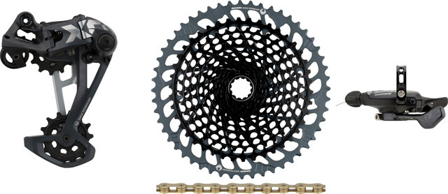 SRAM Kit de Mise à Niveau X01 Eagle 1x12vit. avec Cassette - black - XX1 gold/SRAM XD/14 dents/SRAM XD/10-52/aucun/aucun/sans