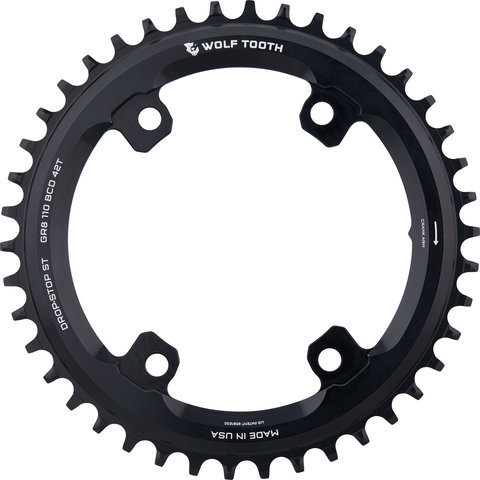 Wolf Tooth Components 110 BCD Asymmetric 4-arm Chainring Shimano GRX for HG+ 12-speed Chain - black/42 