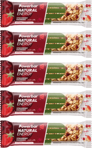 Powerbar Natural Energy Cereal Bar - 5 Bars - strawberry & cranberry