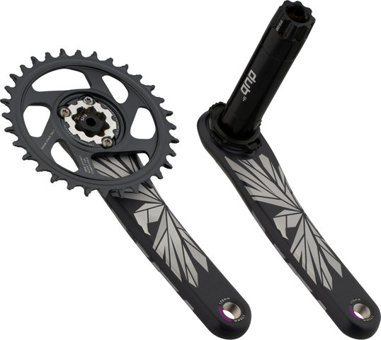 SRAM X01 Eagle SuperBoost+ DUB DM 12-fach Carbon Kurbelgarnitur - lunar-polar/170,0 mm