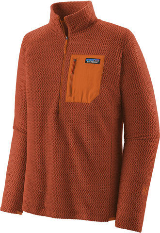 Patagonia Pulóver con cremallera en el cuello R1 Air - burnished red/L