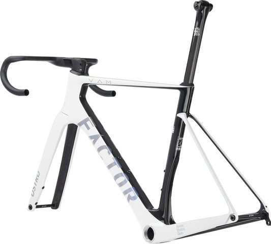 Factor Kit cadre en carbone OSTRO V.A.M. Disc T47a Shimano blanc nacré-chrome - pearl white-chrome/54 cm, 110 mm x 38 cm, SB 0 mm