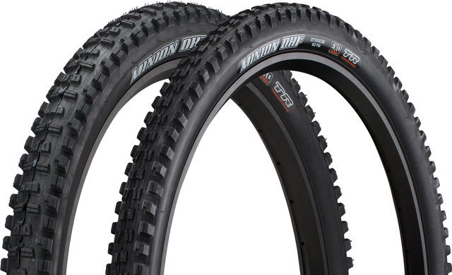 Maxxis Minion DHF / DHR II Dual EXO WT TR 27,5" pneus pliables ensemble de 2 - noir/27.5 /62-584