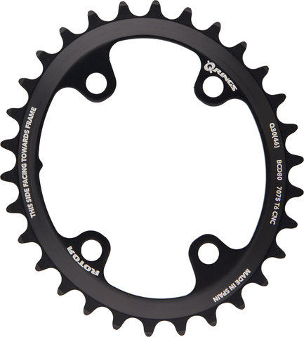 Rotor Shimano GRX Chainring, 4-Arm, Q-Rings, 110/80 mm Bolt Circle Diameter - black/30 