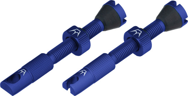 Peatys Chris King Edition MK2 Tubeless Valve 2-Pack Set - navy/Presta 42 mm