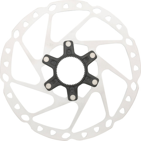 Shimano SM-RT64 Center Lock Brake Rotor for Deore w/ External Teeth - silver-black/180 mm