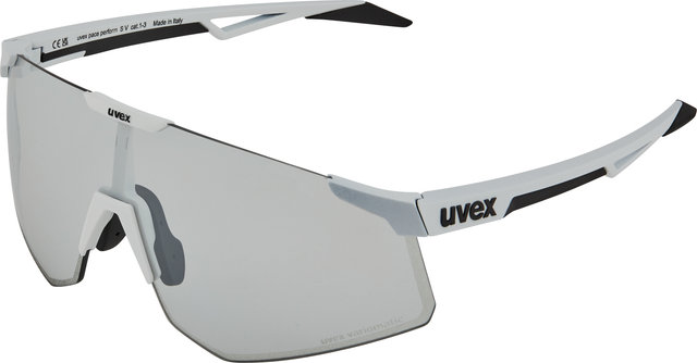 uvex Lunettes de Sport pace perform S V - white mat/litemirror silver