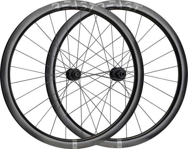 BEAST Components Juego de ruedas GR40 Disc Center Lock Carbon 28" - UD Carbon-negro/Non Boost/Non Boost/142 mm/100 mm/28"/Shimano carretera/100 mm/Shimano carretera/100 mm/142 mm