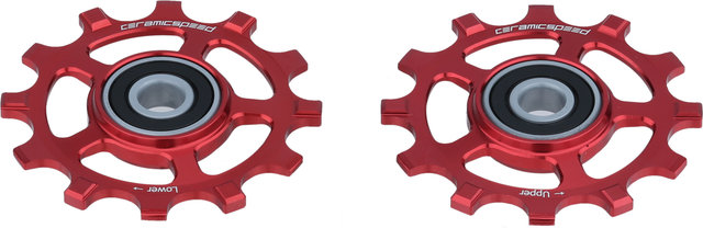 CeramicSpeed Coated SRAM Red / Force AXS 12-speed Derailleur Pulleys - red/11 teeth