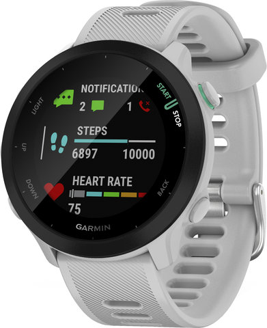 Garmin Forerunner 55 GPS Smartwatch - stone white-black