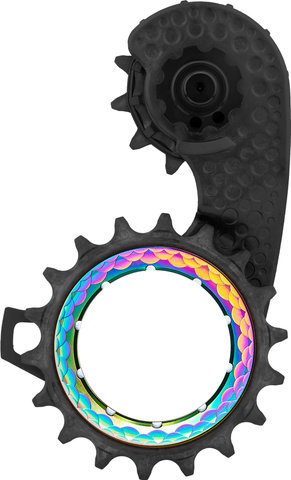 absoluteBLACK HOLLOWcage Carbon Ceramic Oversized Schalträdchen-System Shimano 8150 - rainbow/12 Zähne (Leitrolle), 18 Zähne (Spannrolle)