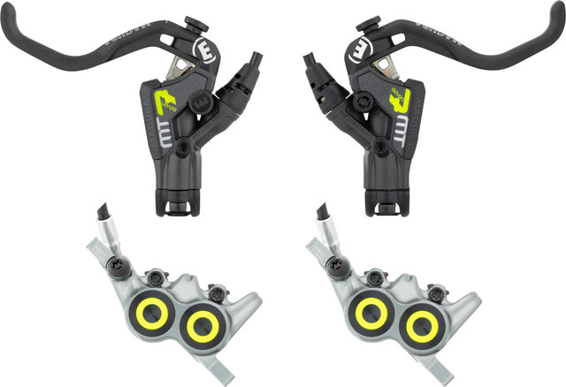 Magura Set de frenos de disco MT7 Pro HC Carbotecture d+t - black-mystic grey anodized/Set/Flip-Flop (no específico de lado)