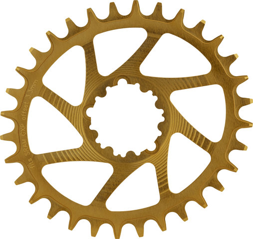 Garbaruk Oval Chainring GXP/DUB Boost Direct Mount Single Speed - gold/32 