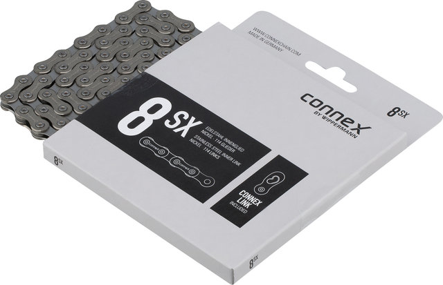 Connex Cadena de acero inoxidable 8sX 8 velocidades - plata/114