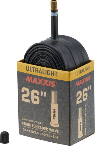 Maxxis Ultralight 26" Inner Tube - black/26 x 1,5-2,5 AV 36 mm