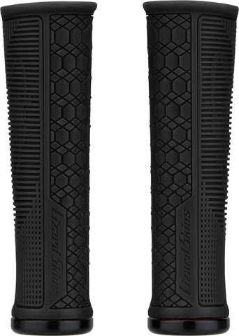 Lizard Skins Puños de manillar Gradient Lock-On - jet black/136 mm