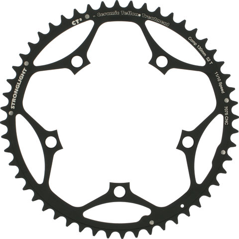 Stronglight CT2 Road Chainring 10-/11-speed, 5-Arm, 130 mm BCD - black/52 