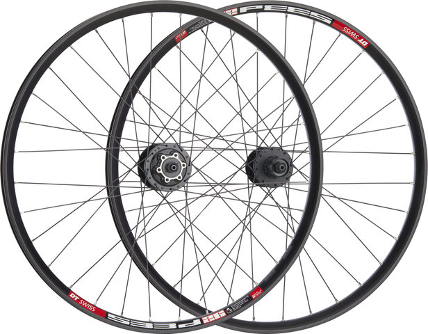 bc basic Mountain Alivio 6-Bolt Disc DT Swiss 533D 26" Wheelset - black/26" set (front 9x100 Dynamo + rear 10x135) Shimano