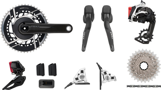 SRAM Red E1 AXS HRD FM Gruppe 2x12-fach 33-46 - black/Anlöt/172,5 mm/SRAM XDR/10-28/SRAM XDR/ohne