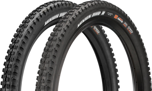 Maxxis Minion DHF / DHR II 3C MaxxTerra EXO TR 27.5" Folding Tyre Set - black/27.5 /58 mm/58-584/2.3 