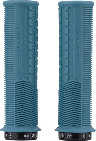 Peaty's Poignées de guidon verrouillables Monarch Grips Mushroom - turquoise/thick