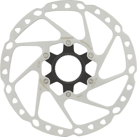 Shimano SM-RT64 Center Lock Brake Rotor for Deore w/ Magnet + Internal Teeth - silver-black/180 mm