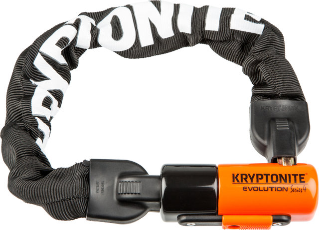 Kryptonite Chaîne Antivol Evolution 4 Integrated Chain - noir-orange-blanc/55 cm