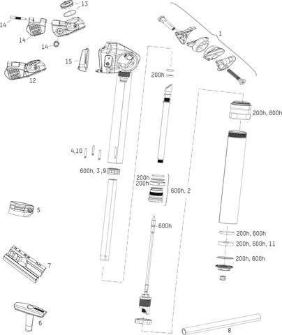 RockShox Reverb AXS Dropper Post Spare Parts (A1 / 2020) - 1/universal