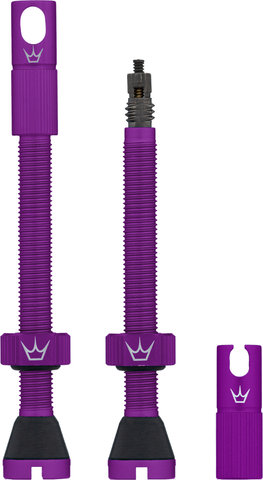 Peatys Chris King Edition MK2 Tubeless Valve 2-Pack Set - violet/Presta 60 mm