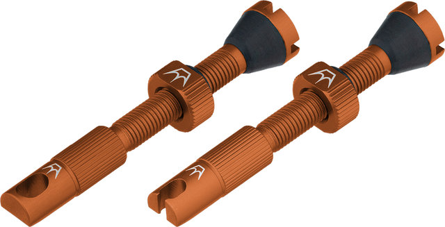 Peatys Chris King Edition MK2 Tubeless Valve 2-Pack Set - mango/Presta 42 mm