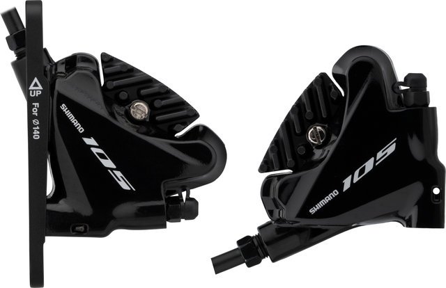 Shimano Set de Freins à Disque av+arr 105 BR-R7070 + ST-R7025 - silky black/Ensemble/gauche/droite (spécifique)