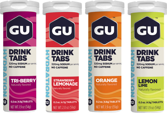 GU Energy Labs Hydration Drink Tabs Effervescent Tablets - 4 Pack - mixed