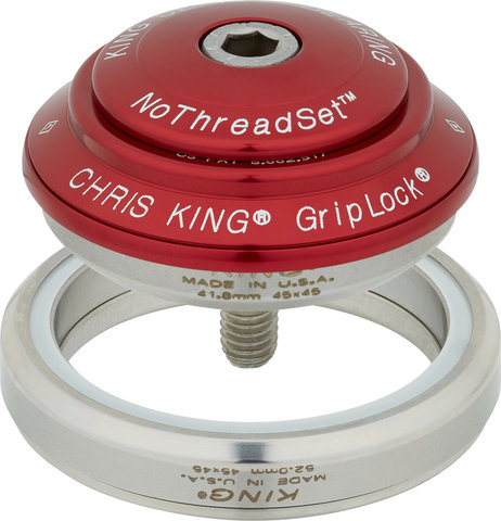 Chris King DropSet 2 IS42/28,6 - IS52/40 GripLock Steuersatz - red/1 1/8" - 1,5" tapered/IS42/28,6 - IS52/40