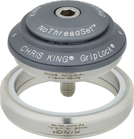 Chris King DropSet 2 IS42/28,6 - IS52/40 GripLock Steuersatz - matte slate/1 1/8" - 1,5" tapered/IS42/28,6 - IS52/40