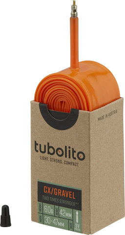 tubolito Tubo-CX/Gravel-All Inner Tube 27.5"/28" - orange/30-584 to 47-622/Presta Valve (SV)/30-47 x 584-622 SV 42 mm/42 mm