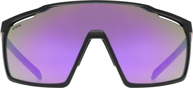 uvex Lunettes de Sport mtn perform - black-purple mat/mirror purple