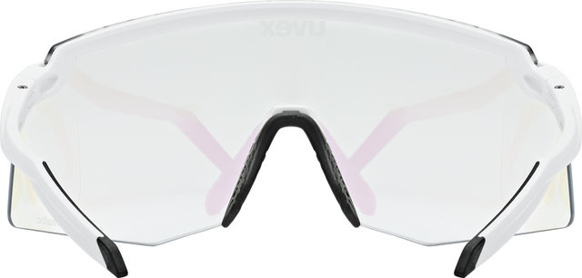 uvex pace stage V sports glasses - white matte/mirror green