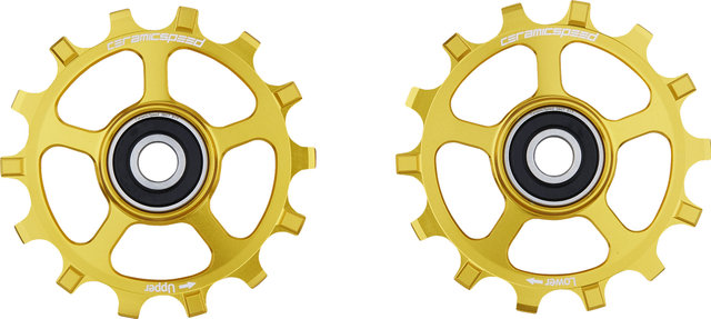 CeramicSpeed Shimano XT / XTR 12-speed derailleur pulleys - gold/14 teeth