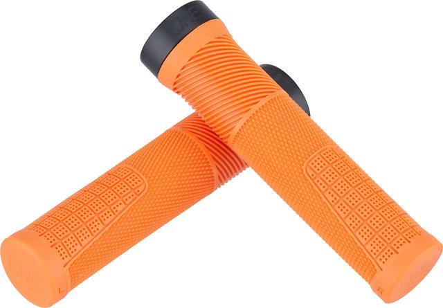 OneUp Components Puños de manillar delgados con bloqueo - naranja/138 mm