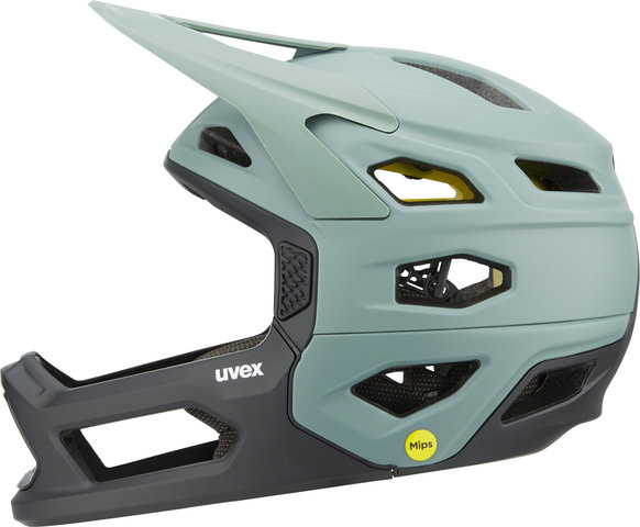 uvex Casque Intégral revolt MIPS - moss green-black mat/52 - 57 cm