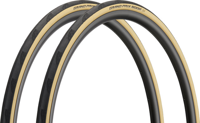 Continental Grand Prix 5000 28" Faltreifen 2er-Set - schwarz-creme/28 "/25 mm/25-622