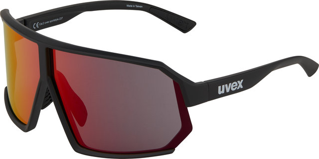 uvex sportstyle 237 Sports Glasses - black matte/mirror red