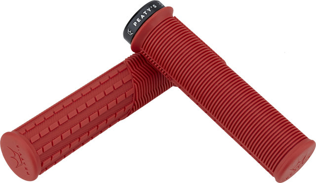 Peaty's Puños para manillar Monarch Grips Mushroom Lock-On - red/thin