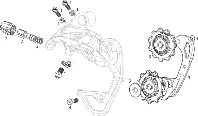 SRAM 2013 Red Rear Derailleur Spare Parts - 1