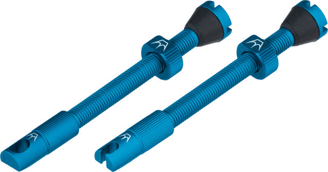 Peatys Chris King Edition MK2 Tubeless Valve 2-Pack Set - turquoise/Presta 60 mm