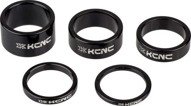 KCNC Set d'Entretoises pour Headset 1 1/8" - 5 pièces - black