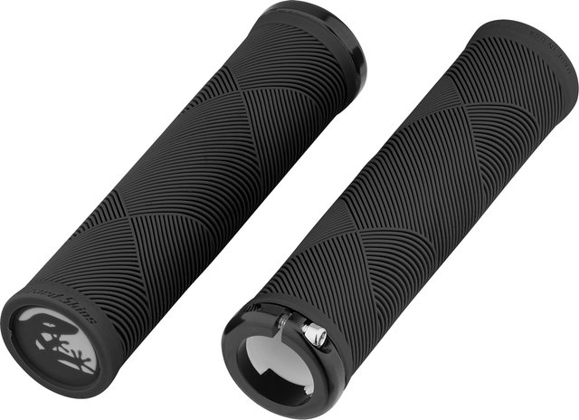 Lizard Skins Strata Lock-On Handlebar Grips - jet black/135 mm